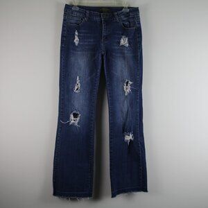 Versace 19V69 Abbigliamento Sportivo SRL Distressed Frayed Bootcut Jeans 30